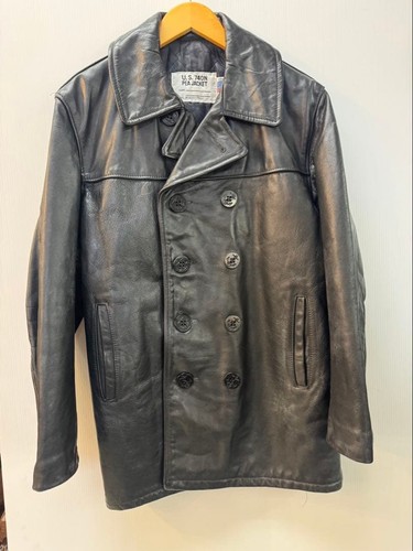 Schott leder peacoat jacke - leder-peacoat,