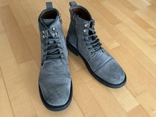 GUESS Stiefel Stiefeletten Boots HERREN Größe 42 Grau Wildleder Leder