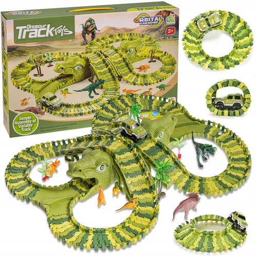 Dinosaurier rennbahn set - dinosaurier, mit