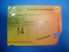 95/96 Ticket BVB Dortmund FC Schalke 04 S04 Eintrittskarte Bundesliga Sammler