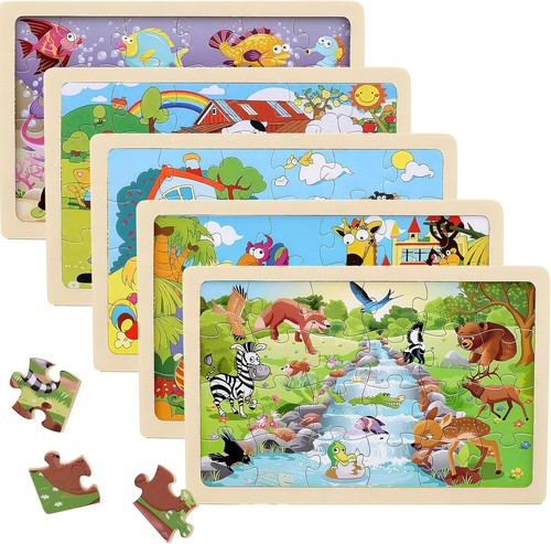 Holzpuzzle 5x24 teile - holzpuzzle,