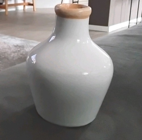 Vase 12cm weiß - , terracotta