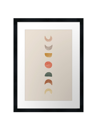 Aquarell mondphase terrakotta - aquarell,