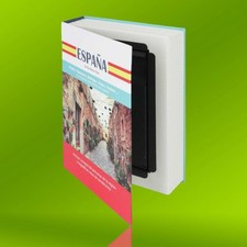 HMF 80945 Buchtresor Geldkassette 23x15x4 cm mit Spanischer Beschriftung