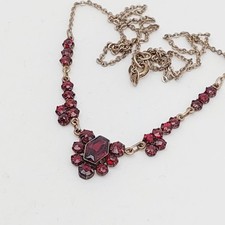 Antikes granat collier - granat, kette