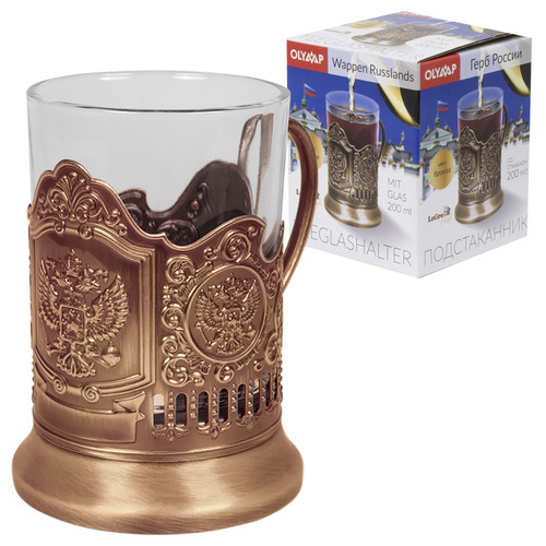 Teeglashalter mit glas tee - glas,