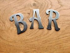 4 Zoll Metall kleine Buchstaben Zahlen Home Shop Bar Business Garten Anzeige