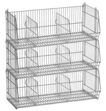 4x Stapelkorb Metall Stapelkörbe Metallkorb Metallregal Stapelkorb 100x60x35 cm