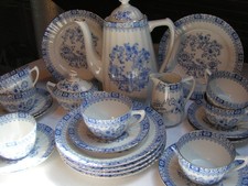 Kaffeeservice Seltmann Weiden China Blau Bavaria 6 Pers.