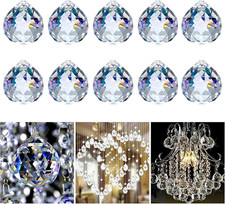 10er Set Regenbogen Kristallglas Anhänger 30 mm Prism Deko Hochzeit