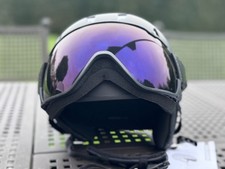 Salomon Skihelm Driver S Black Mit Blauen Visier Größe 59-62