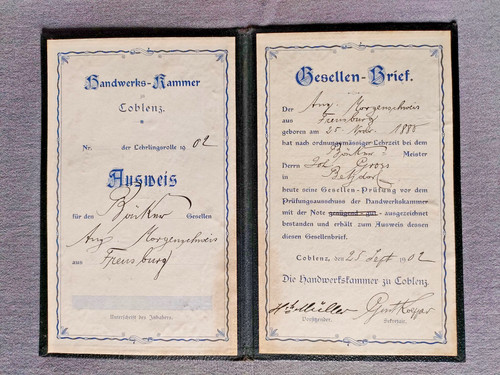 Antiker gesellen brief - antiker,