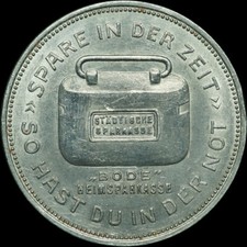 REKLAMEMARKE: BODE-HEIMSPARKASSE - BODE PANZER AG - HANNOVER - BERLIN - HAMBURG.