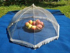 Fliegengitter, Speiseglocke, Picknick, groß ca. 75x35 cm, Kunststoff, antik