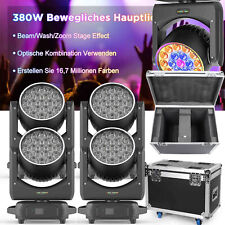 4x 19X20W Zoom Beam Wash Moving Head +Flightcase Bühnenlicht RGBW DMX Discolicht