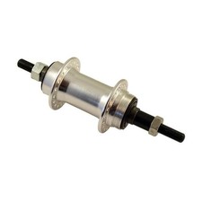 Hinterradnabe Fahrrad Vollachse silber 36 Loch 135mm Schraubkranz 5-8 fach