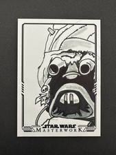 Topp Star Wars Masterwork 1/1 Sketch Card Tusken Raider - Artist: Kevin Lick