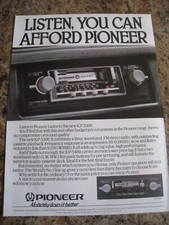 Pioneer NOBODY DOES IT BETTER KP-3300 FM STEREO RADIO CASSETTE ADVERT A4 FILE 22