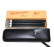 Ines Stativ Taschenstativ DDR 1969 VEB Labortechnik Ilmenau OVP + Etui (#1612)