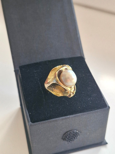 Massive handarbeit gold ring - gold,