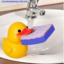 Schwammhalter Ente mit Schwamm Küchenschwamm Spüle Küche Bad