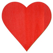 Rotes Holz Herz - Deko Basteln