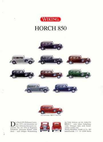 Wiking werbeseite horch 850 - werbeseite,