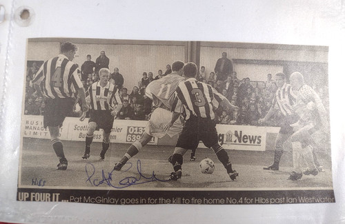 Pat mcginlay signierte zeitung - pat,