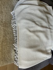 Baumwolldecke Grau Weiß 100% Baumwolle Kibek