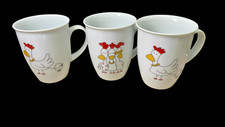 3 Kaffeebecher Henkelbecher Henne Berta   Flirt by R & B