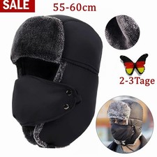 Unisex Winter Mütze Ohrenklappen WinterkappeCap Schirmmütze Herrenmützen Outdoor