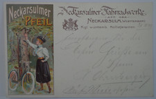 AK# Neckarsulmer Fahrradwerke PFEIL#Kgl. württemb Hoflieferanten  1899 RARITÄT