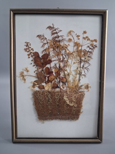 Vintage trockenblumen bild - trockenblumen,