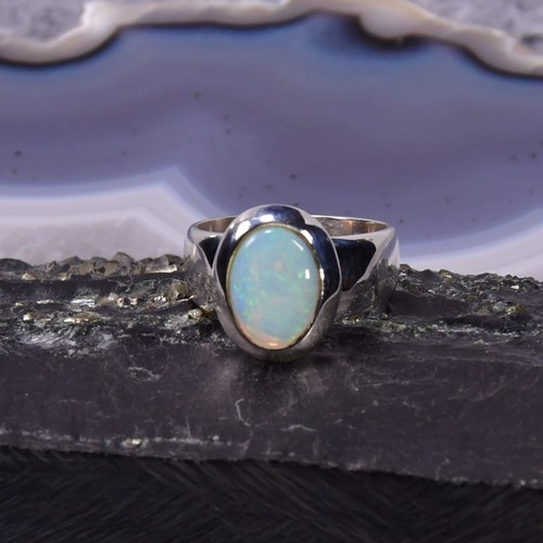 Edelopal ring 925er - 925er, silber
