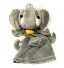 Wunderschöne Thun Handpuppe Elefant in grau mit gelbem Herz ca. 24 cm groß