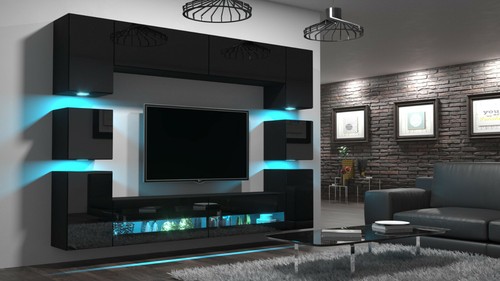 Moderne wohnwand schrankwand - moderne,