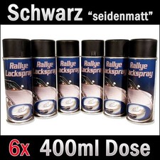 Sprühdose 6 Schwarz seidenmatt Spraydose 400ml Lackspray Autolack RAL 9005 Spray