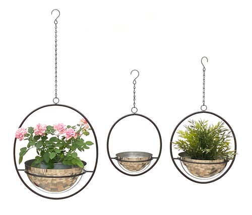 Blumenampel innen metall wand - blumenampel,
