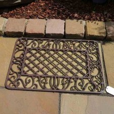 Fußmatte Fußrost Fußabtreter Gusseisen Landhaus Schuhrost Rost Türmatte LH45