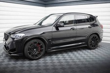 Seitenschweller Ansatz Cup Leisten passend für BMW X3 M F97 FL schwarz Hochglanz