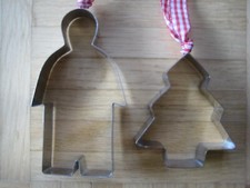 2 Keksausstecher Figur Form Anhänger Weihnachtsbaum Dekoration Lebkuchen Schmuck