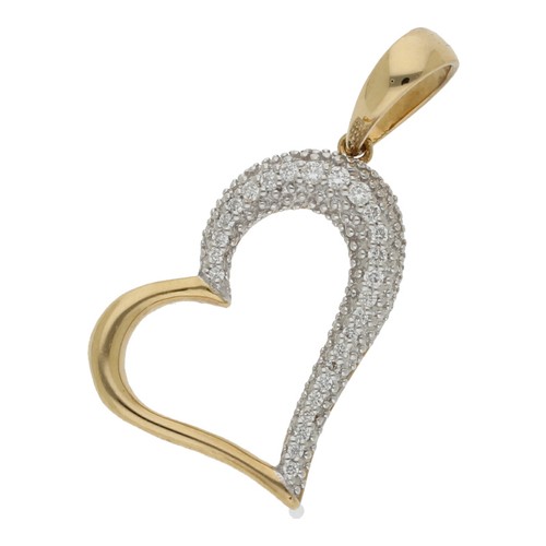 Diamant herz anhänger - anhänger, 750