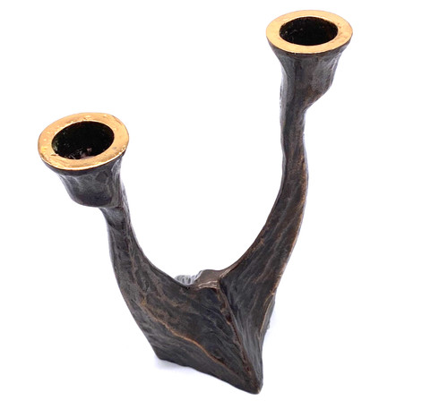 Antiker bronze kerzenhalter - antiker,