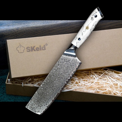 Damast nakirimesser - 17, cm
