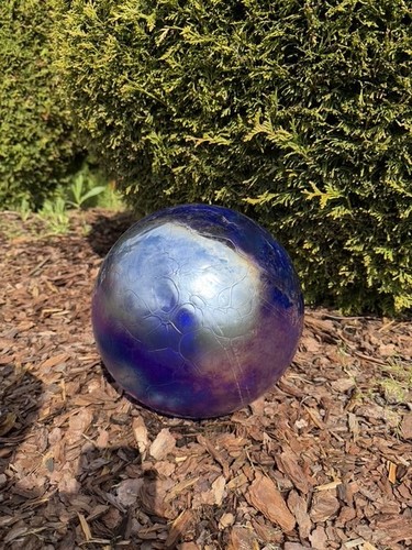 Gartenkugel blau lila 30cm - lila,