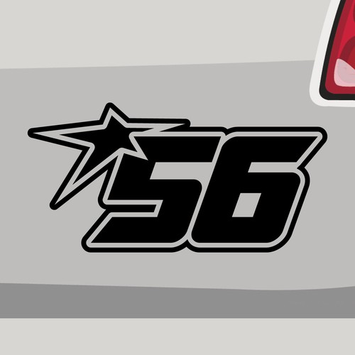 Startnummer aufkleber - startnummer, 56