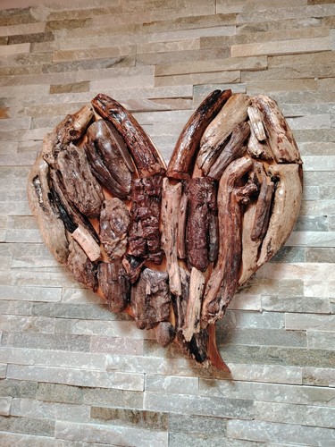 Holzherz wandschmuck - holzherz,