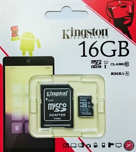 Kingston 16gb microsdhc class - kingston,