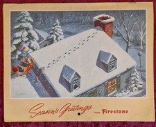 1957 ORIGINAL US USA FIRESTONE REIFEN KALENDER  WERBUNG VINTAGE 