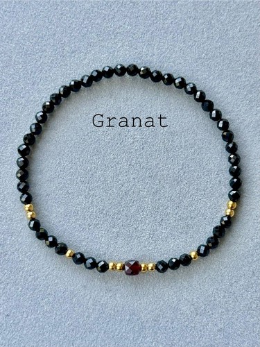 Armband aus schwarzem turmalin - schwarzem,